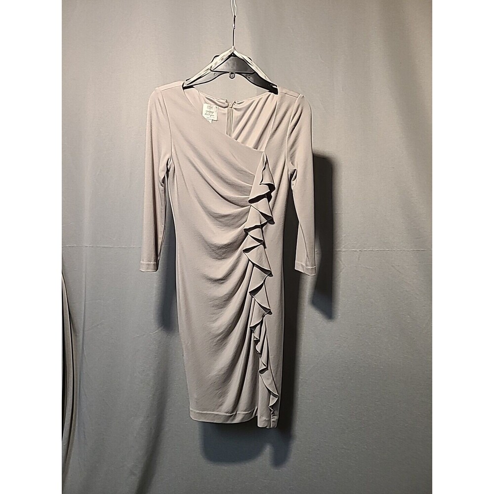 Suzi Chin for Maggy Boutique Women's Gray Dress, Size 4 Excellent Condition
